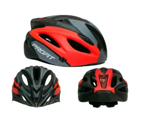 CASCO IN MOLD PROFIT BOSTON MAX CON LUZ TALLA M COLOR NEGRO/GRIS